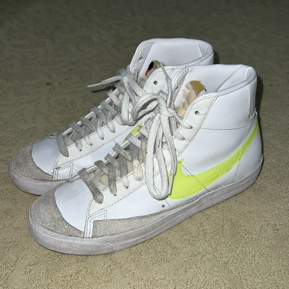 Neon Yellow Nike Blazers Size 9W